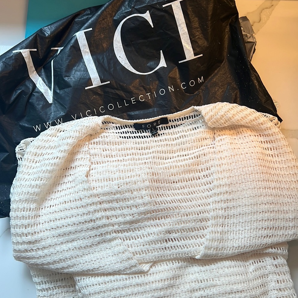 HUDSON BAY CROCHET DRAPE COVER UP MAXI DRESS from Vici Size Large